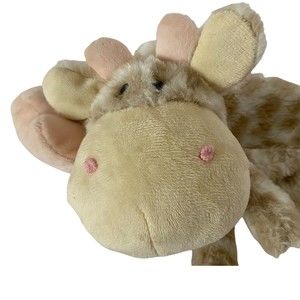 Baby Stuffed Toy Giraffe Lovey Demdaco 12” Snuggle Pink Ears Feet Plush Rattle